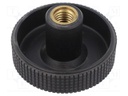 Knob; Ø: 70mm; Int.thread: M14; 20mm; H: 42mm; technopolymer (PP)