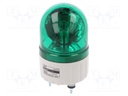 Signaller: lighting; rotating light; green; Series: S80; 24VDC
