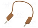 Test lead; 60VDC; 30VAC; 32A; Len: 250mm; brown; Material: brass