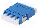 Connector: fiber optic; socket,coupler; single mode  (SM),quad