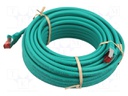 Patch cord; S/FTP; 6; stranded; Cu; LSZH; green; 15m; halogen free