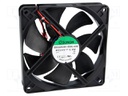 Fan: DC; axial; 24VDC; 120x120x25mm; 183.8m3/h; 44.5dBA; Len: 330mm