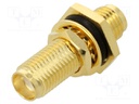 Coupler; SMA female x2; Insulation: PTFE; 50Ω; brass; 6GHz; IP67