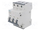 Circuit breaker; 230/400VAC; Inom: 63A; Poles: 3; DIN; Charact: D