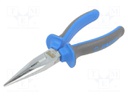 Pliers; half-rounded nose,elongated; 170mm; 508/1BI