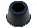 Foot; black; rubber; A: 11.5mm; B: 8.7mm; C: 5.6mm; E: 7.4mm; D: 3.2mm