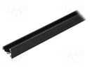 Profiles for LED modules; angular; black; L: 1m; aluminium; 30/60°