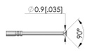 Test needle; Operational spring compression: 4.3mm; 3A; Ø: 0.9mm