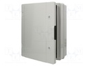 Enclosure: wall mounting; X: 310mm; Y: 410mm; Z: 170mm; ABS; grey