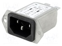 Connector: AC supply; socket; male; 10A; 250VAC; IEC 60320; 0.4mH