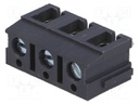 PCB terminal block; angled 90°; 7.5mm; ways: 3; on PCBs; 2.5mm2
