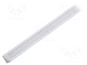 Profiles for LED modules; white; angular,recessed; natural; L: 1m