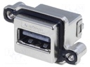 Socket; USB A; MUSB; for panel mounting,screw; THT; straight; IP68