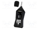 Meter: sound level; LCD; Sound level: 30÷130dB; 31.5÷8000Hz; 307g