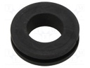 Grommet; black; UL94HB; TPR