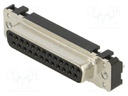 D-Sub; PIN: 25; socket; female; PCB snap-in; straight; THT; UNC4-40