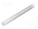 Profiles for LED modules; mat; surface; L: 1m; aluminium