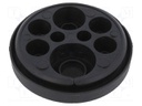 Multigate grommet; Ømount.hole: 50mm; black; Panel thick: 1.5÷5mm