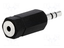 Adapter; Jack 2.5mm socket,Jack 3.5mm plug; stereo