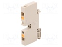 Splice terminal: rail; 6mm2; ways: 1; terminals: 2; beige; Width: 9mm
