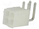 Socket; wire-board; male; N42G; 4.2mm; PIN: 4; THT; 600V; 9A; tinned