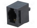 Socket; RJ9; PIN: 4; Cat: 5; Layout: 4p4c; THT; straight