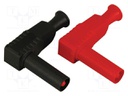 Connector: 4mm banana; plug; 20A; black,red; angled; 2.5mm2; screw