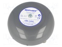 Signaller: sound; bell; 24VDC; 100dB; Series: AB6; IP44; Ø150x64mm