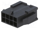 Plug; wire-wire; male; Micro-Fit 3.0; 3mm; PIN: 8; w/o contacts