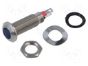 Indicator: LED; flat; 3.2VDC; Cutout: Ø8.1mm; IP67; stainless steel