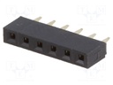 Socket; pin strips; female; PIN: 6; straight; 2.54mm; THT; 1x6; 3A