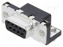 D-Sub; PIN: 9; socket; LD; female; Locking: screws; angled 90°; THT