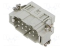 Connector: HDC; contact insert; male; CSE; PIN: 10; 10+PE; 16A; 600V