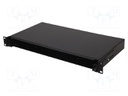 Connector: fiber optic; patch panel; RACK; Colour: black