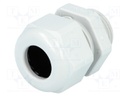 Gland; M20; IP68; 10÷14mm; Mat: thermoplastic; grey
