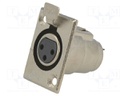Socket; XLR; female; PIN: 3; soldering; Case: XLR standard
