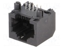 Socket; RJ45; PIN: 8; Cat: 5; unshielded; Layout: 8p8c; THT