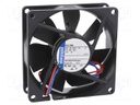 Fan: DC; axial; 80x80x25mm; 45m3/h; 21dBA; ball bearing; 2050rpm
