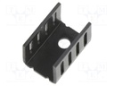 Heatsink: extruded; U; TO220; black; L: 19.1mm; W: 13mm; H: 12.7mm