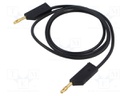 Test lead; 60VDC; 30VAC; 32A; Len: 1m; black; Cond.cross sec: 2.5mm2