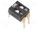 Switch: DIP-SWITCH; Poles number: 2; OFF-ON; 0.025A/24VDC; Pos: 2/2