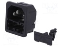 Connector: AC supply; socket; male; 10A; 250VAC; IEC 60320