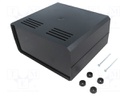 Enclosure: with panel; X: 160mm; Y: 180mm; Z: 85mm; ABS; black