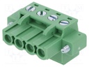 Pluggable terminal block; 5.08mm; ways: 4; straight; plug; female