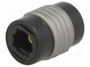 Connector: fiber optic; socket,coupler; optical (Toslink)