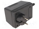 Enclosure: for power supplies; vented; X: 65.5mm; Y: 92mm; Z: 57mm