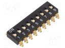 Switch: DIP-SWITCH; Poles number: 9; OFF-ON; 0.025A/24VDC; Pos: 2/9