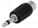 Adapter; Jack 3.5mm plug,RCA socket; mono