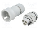 Plug; Connector: circular; male; PIN: 3; silver plated; 20A; 250V