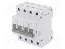 RCBO breaker; Inom: 25A; Ires: 30mA; Poles: 3+N; 230/400VAC; DIN